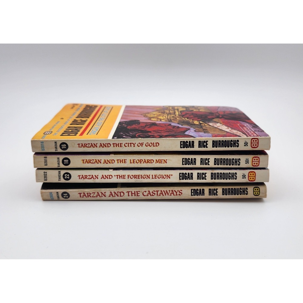 Lot of 4 Tarzan 1st Edition‎ Books Edgar Rice Burroughs Paperback 16,18,22,24